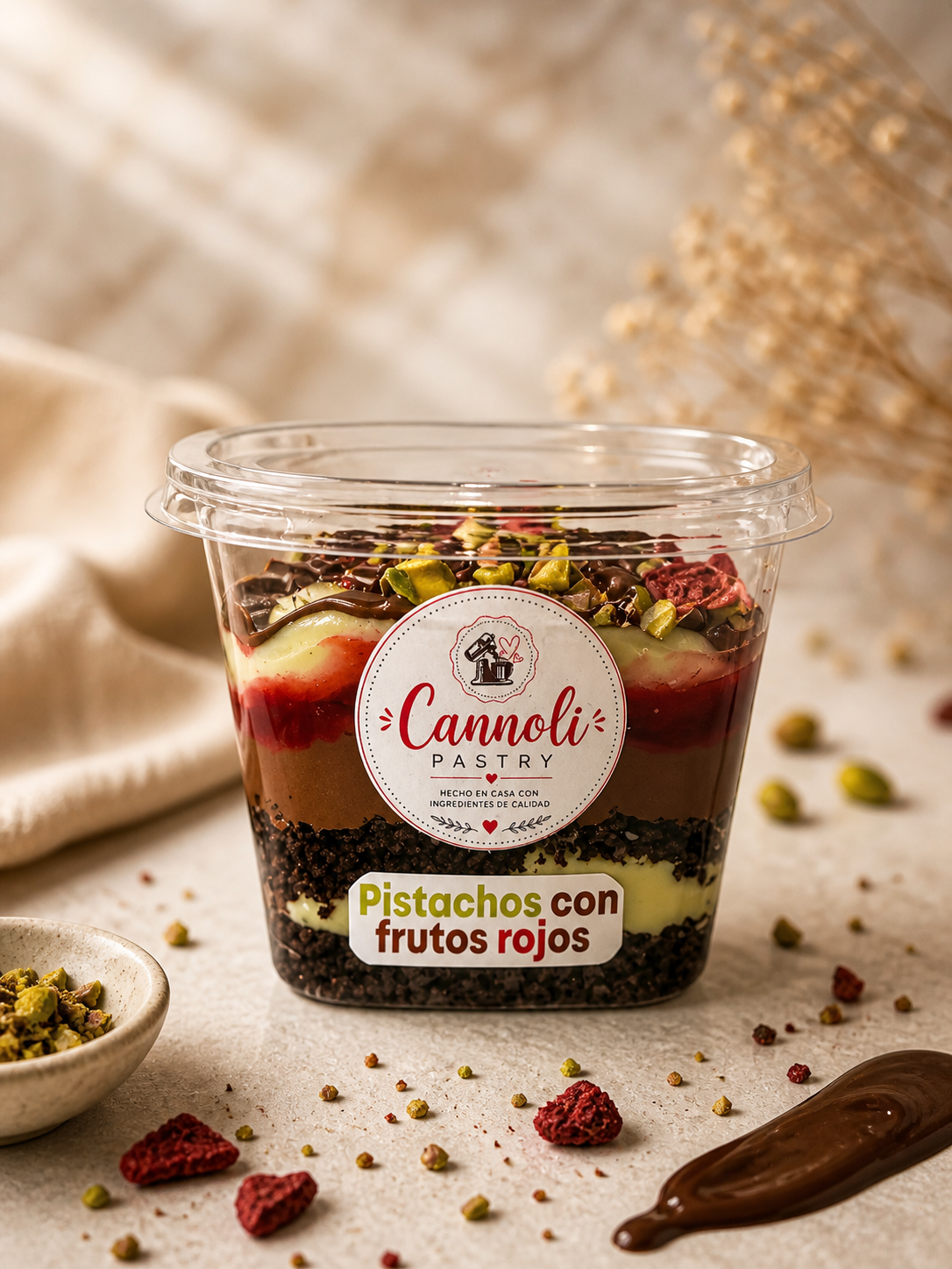 Pistachio y Frutos Rojos