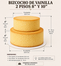 Torta 2 Niveles Vainilla 8"/10"
