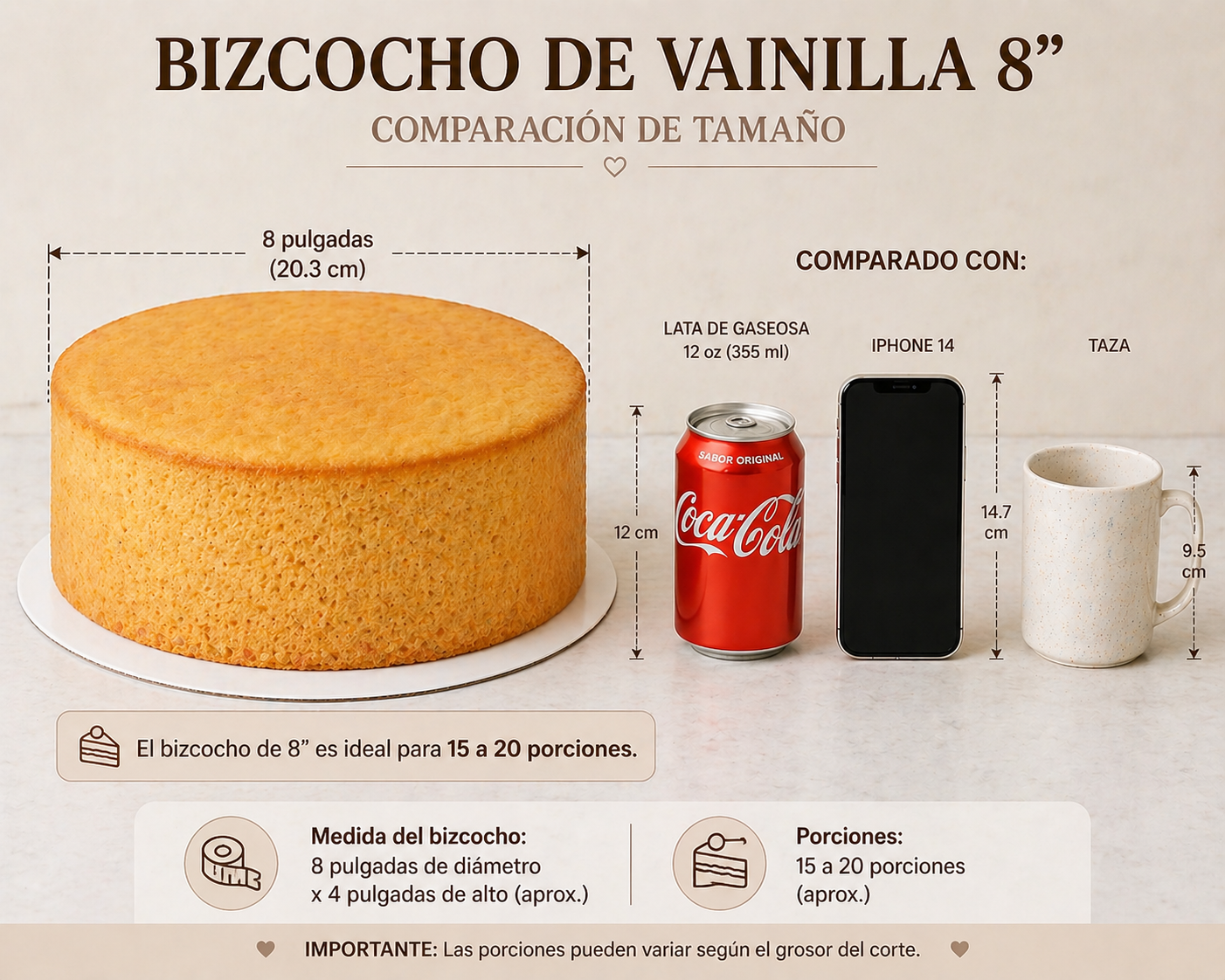 Cake Vainilla 8"