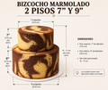 Cake 2 Niveles Marmoleado 7"/9"