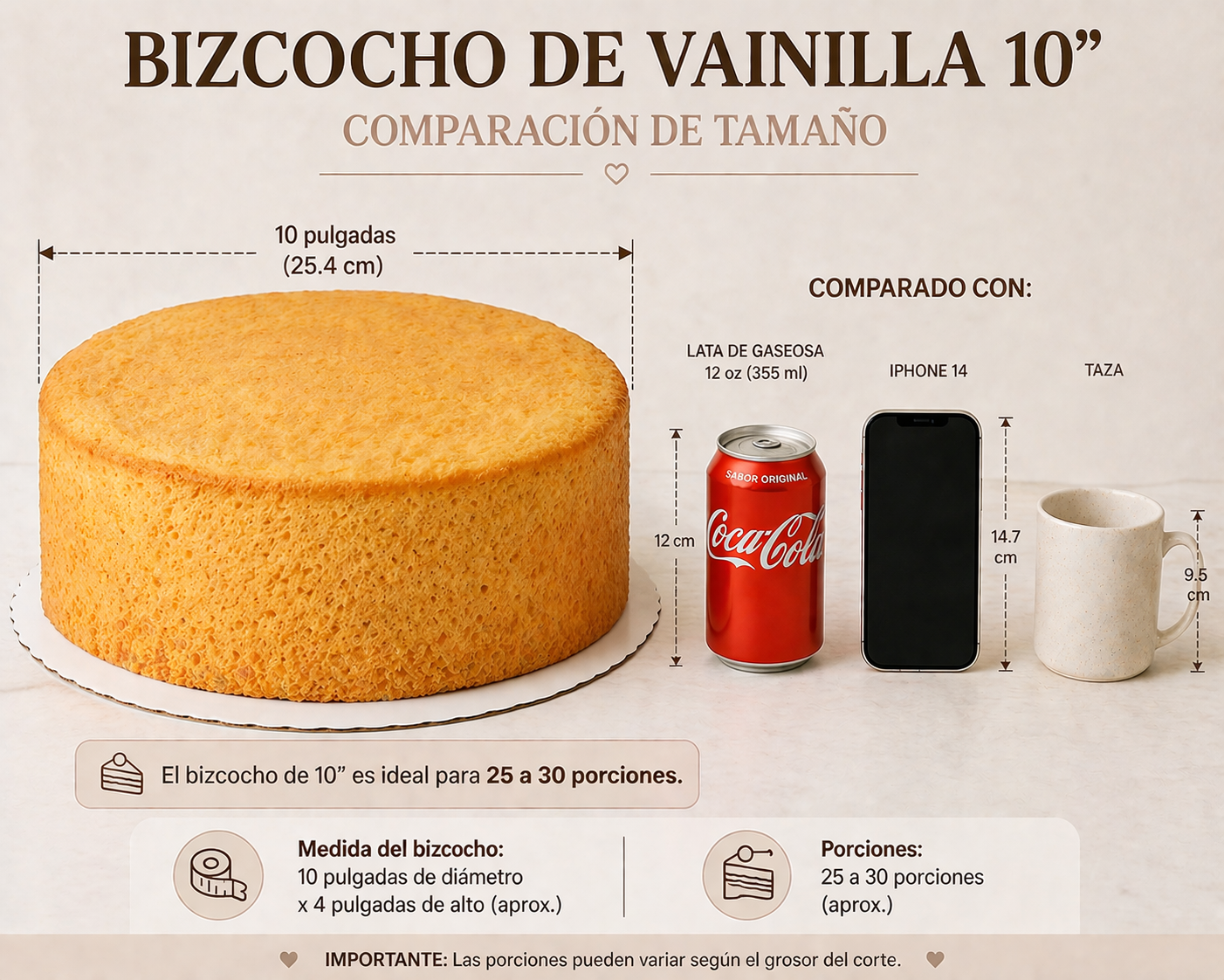 Cake Vainilla 10"