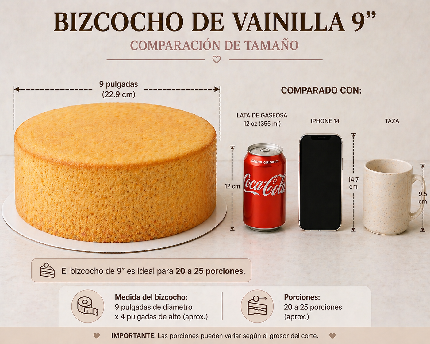 Cake Vainilla 9"